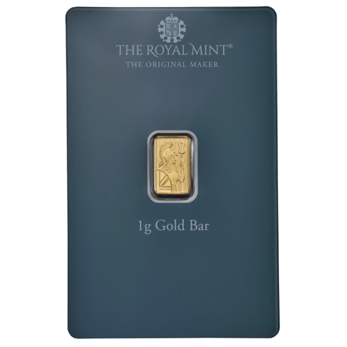 1 gram The Royal Mint - Britannia Happy Birthday .9999 Gold Bar Captain’s Chest Bullion