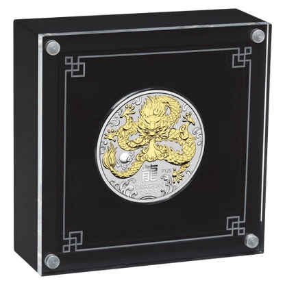 1 oz 2024 Lunar Year of the Dragon Gilded Silver Coin | Perth Mint Captain’s Chest Bullion