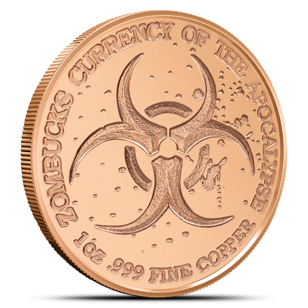 1 oz Zombucks Kangaruin Copper Round Captain’s Chest Bullion