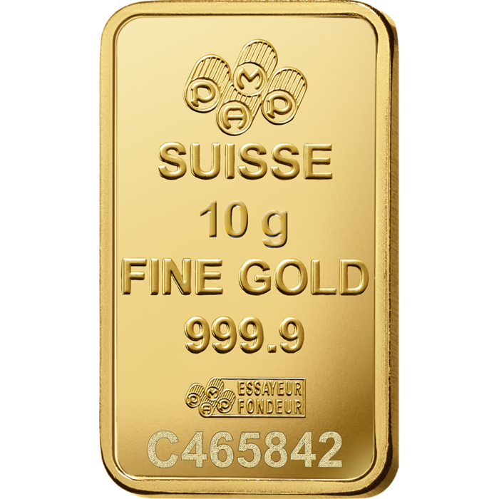 10 gram Pamp Suisse - Lady Fortuna with Veriscan .9999 Gold Bar (In Assay) Captain’s Chest Bullion