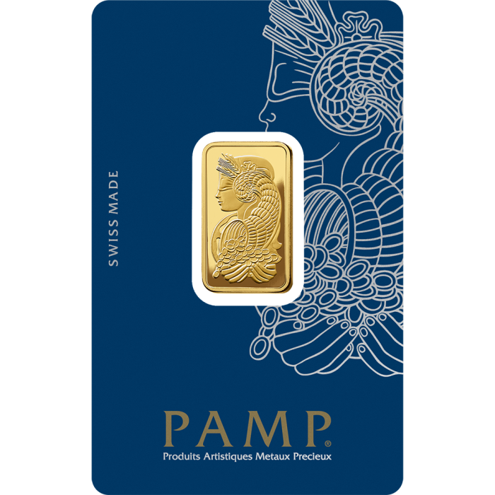 10 gram Pamp Suisse - Lady Fortuna with Veriscan .9999 Gold Bar (In Assay) Captain’s Chest Bullion