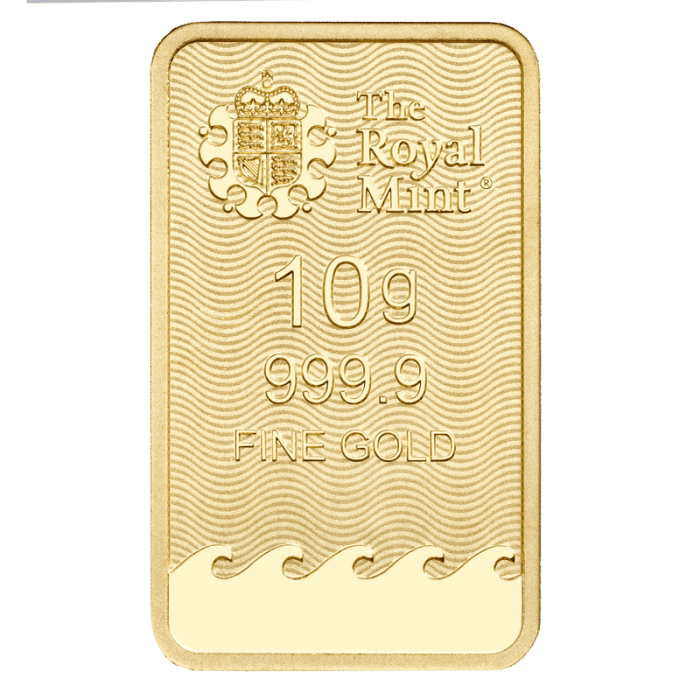 10 gram The Royal Mint Britannia 9999 Gold Bar (In Assay) Captain’s Chest Bullion