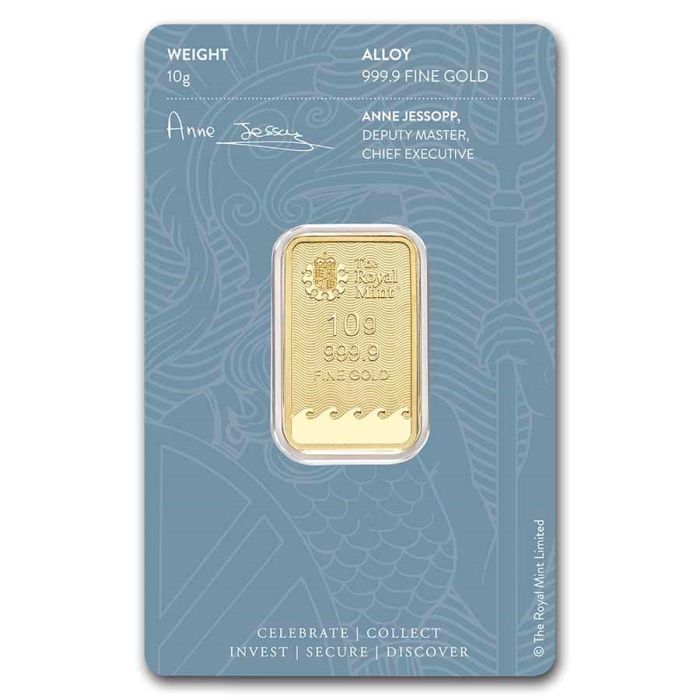 10 gram The Royal Mint Britannia 9999 Gold Bar (In Assay) Captain’s Chest Bullion