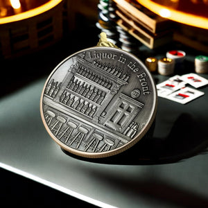 10 - pack Choices Poker Chip .999 Copper 1oz ADVP Antique Silver Plating - Captain’s Chest Bullion