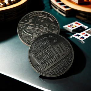 10 - pack Choices Poker Chip .999 Copper 1oz ADVP Antique Silver Plating - Captain’s Chest Bullion