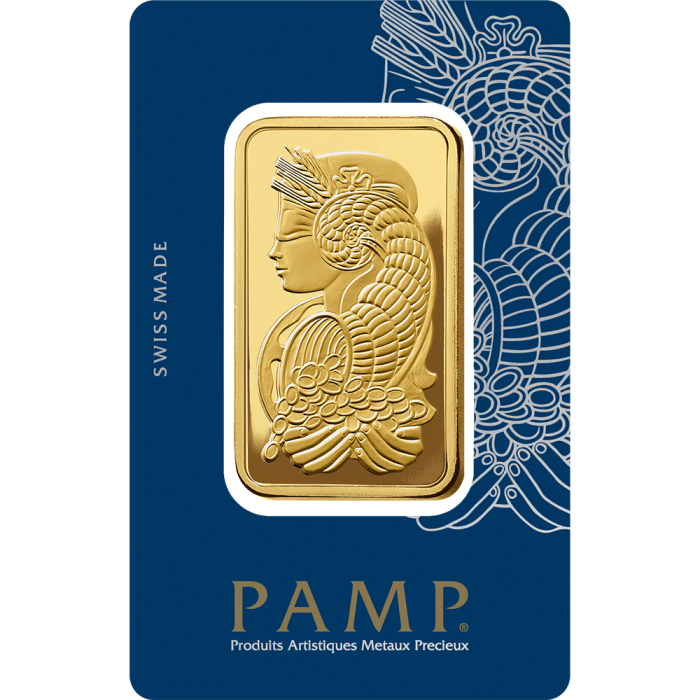 100 gram Pamp Suisse - Lady Fortuna .9999 Gold Bar (In Assay) Captain’s Chest Bullion