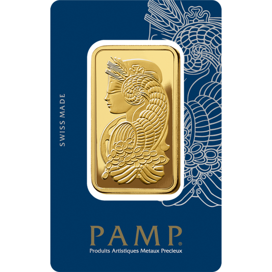 100 gram Pamp Suisse - Lady Fortuna .9999 Gold Bar (In Assay) Captain’s Chest Bullion