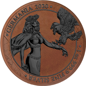 Germania 2020 5 Mark - Lady Germania - Terracotta 1 Oz Silver Coin