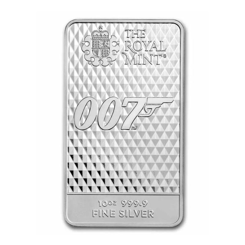 10oz .999 Diamonds Are Forever Fine Silver Bars James Bond Royal Mint.