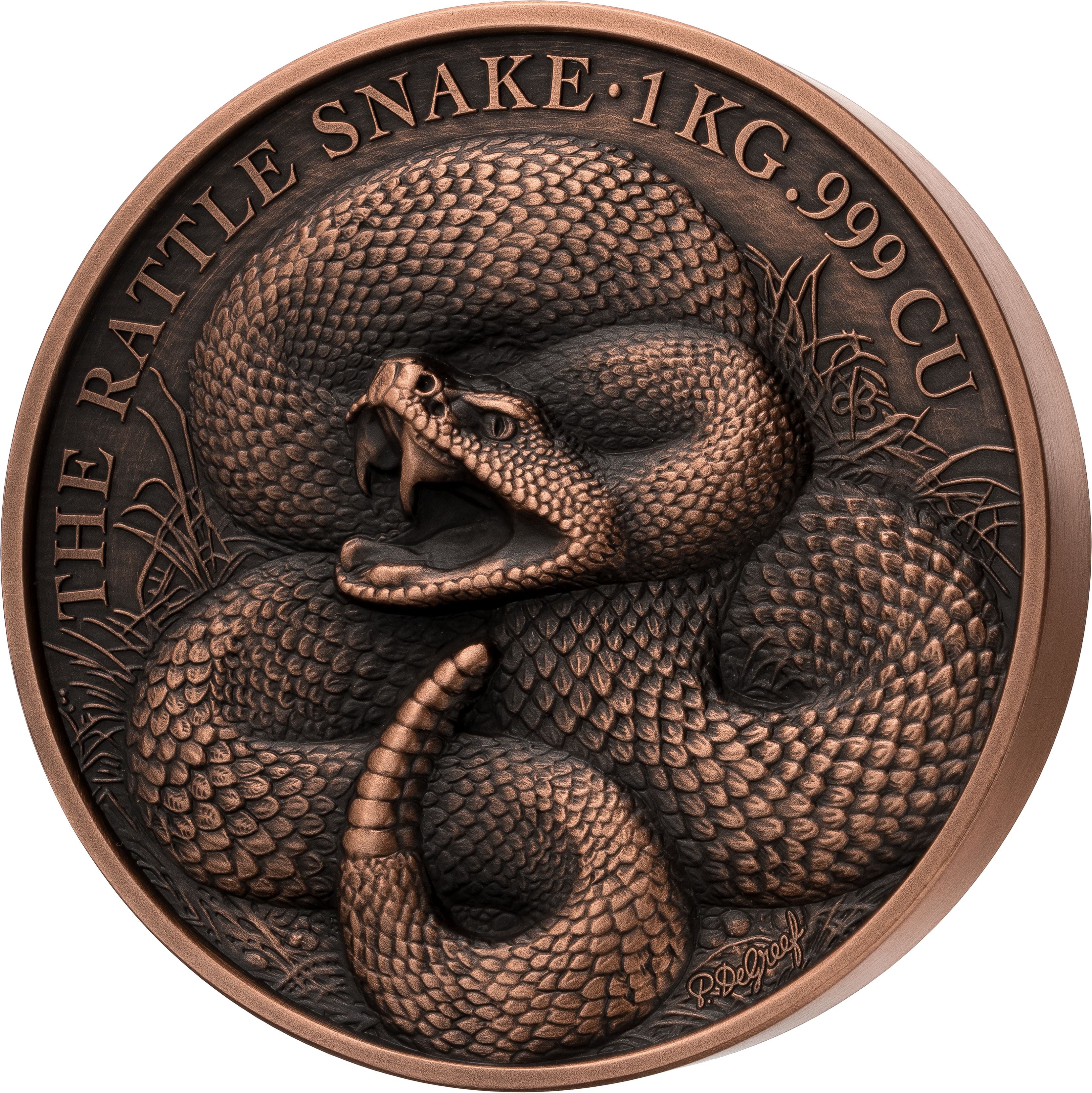 2025 Benin Lunar Year of the Snake High Relief Copper Kilo 1000 gram Coin