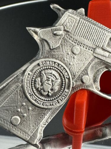 The Locker Mint-Trump 2nd Amendment Pistol Hand Poured 3oz 999 silver