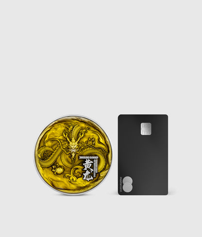 2024 Tchad The Yellow Dragon 2oz .999 Silver Coin – Antiqued Finish