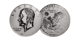 150 Years of 1971–2025 Eisenhower Dollars 2oz .999 Silver - 320grams Brass Coin - Captain’s Chest Bullion