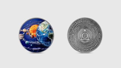 2024 Niue The Solar System 2oz .999 Colorized Silver Coin