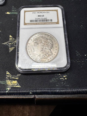 1921 NGC MS63 NGC Morgan S Mint Morgan Silver Dollar - Captain’s Chest Bullion