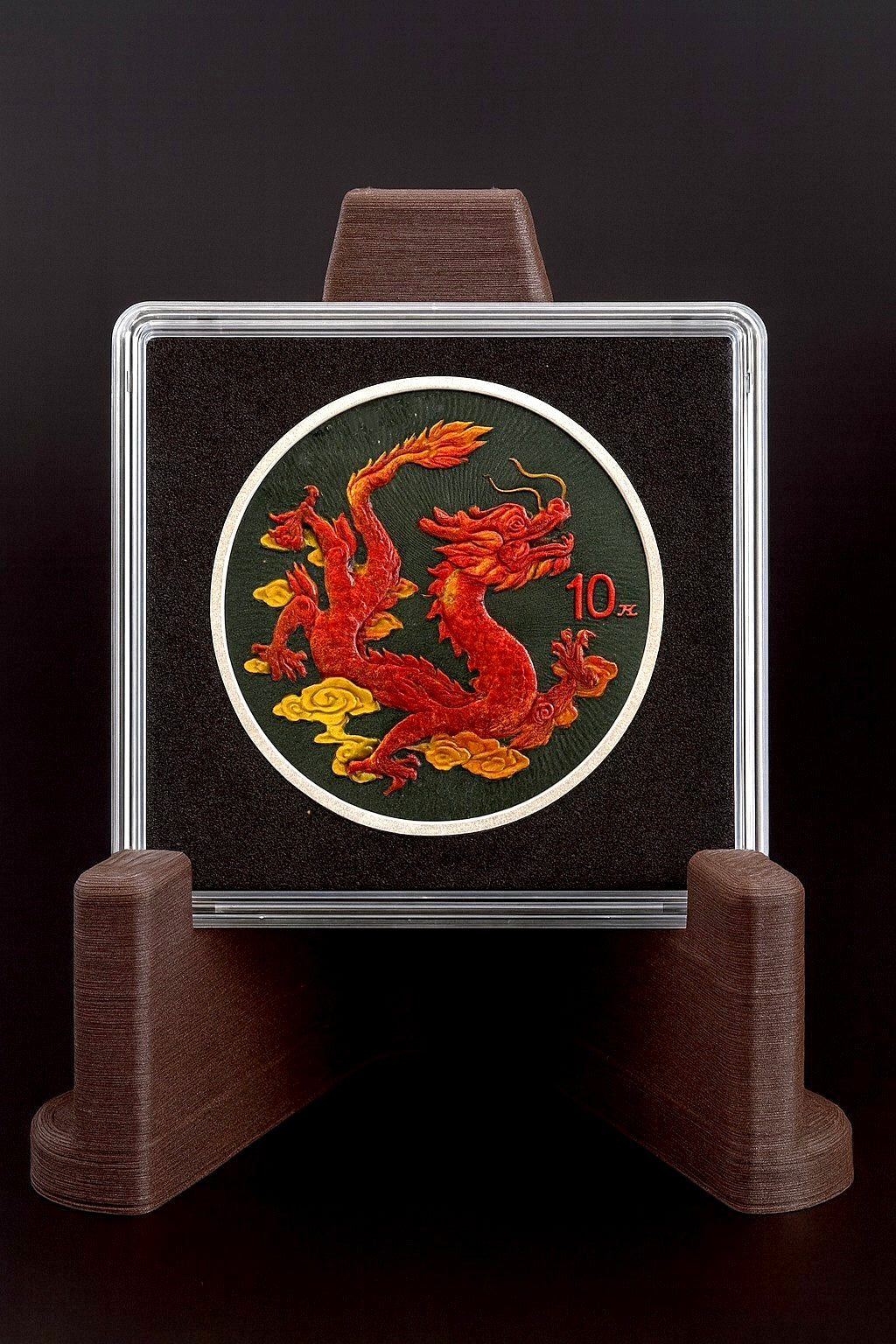 2025 China Chinese Dragon BU Metallic Colorized 1oz .999 Silver Coin