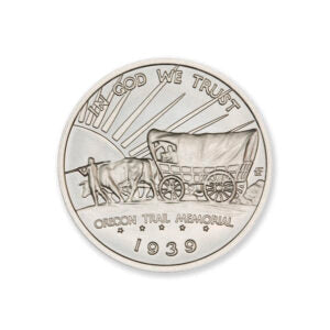 1939 Oregon Trail Half Commemorative Tribute 2 Troy Ounce 39mm Captain’s Chest Bullion