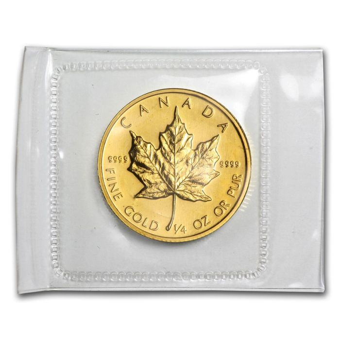 1985 1/4 oz Canada Maple Leaf .9999 Gold Coin Captain’s Chest Bullion