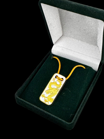 2024 Year of the Dragon Pendant 10 Grams .999 Silver w/Gold Gild Coin
