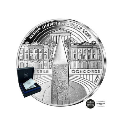 Paris 2024 Olympic Games - Place de la Concorde - 10€ silver coin proof 2022