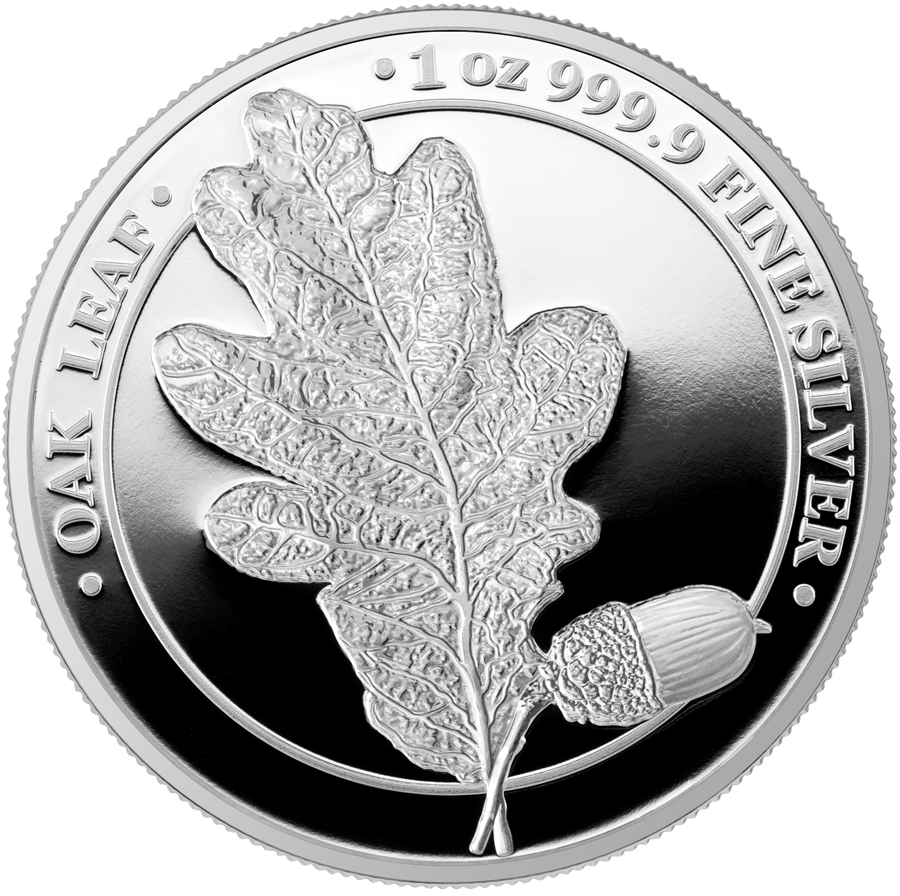 2019 Germania Oak Leaf 1oz Proof Silver Coin