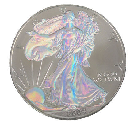 2004 American Silver Eagle Hologram .999 1 oz Captain’s Chest Bullion