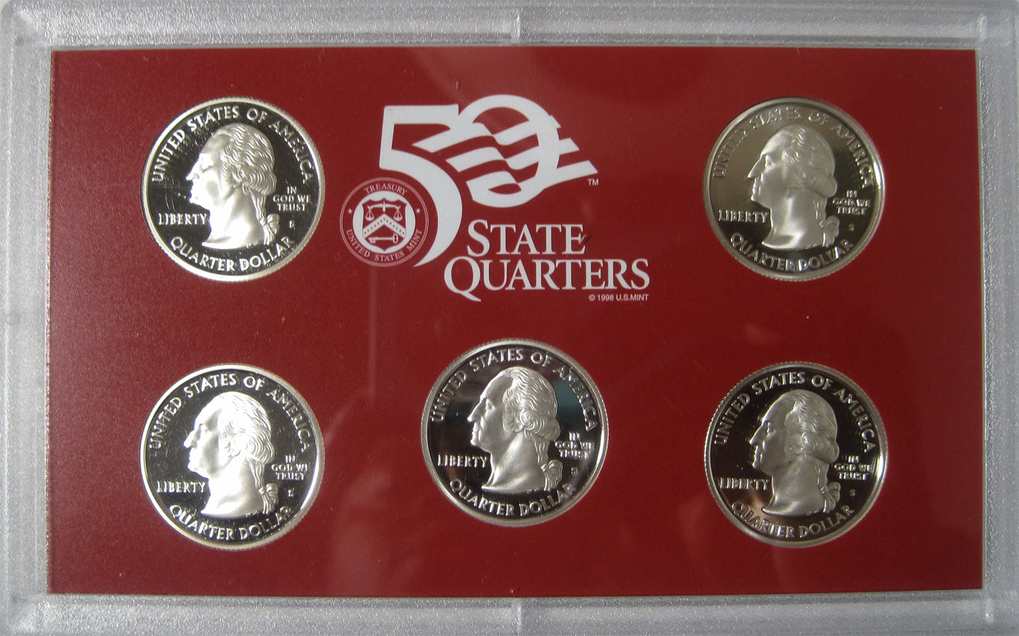 2008- 50 State Quarters Silver Proof Set Captain’s Chest Bullion