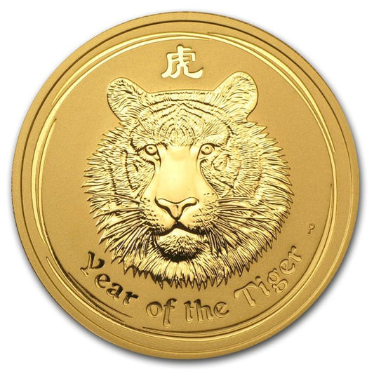 2010 2oz Australian Year of the Tiger 9999 Gold Coin Captain’s Chest Bullion