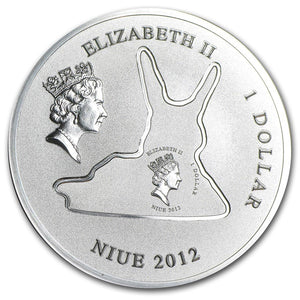 2012 Niue Proof Silver Divine Sculptures Amor & Psyche - Captain’s Chest Bullion