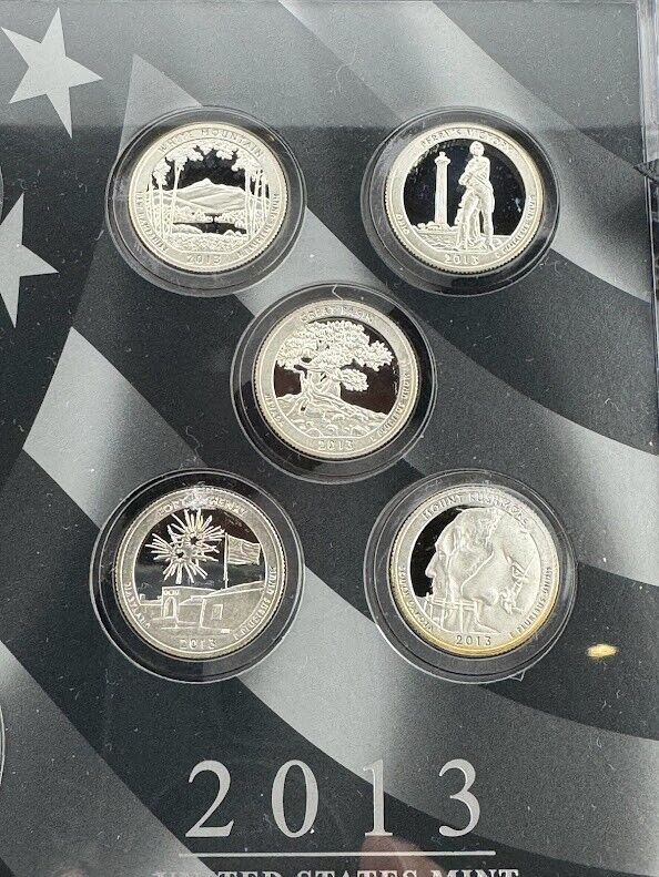 2013 United States Mint Limited Edition Silver Proof Set Complete Box U.S. COA Captain’s Chest Bullion