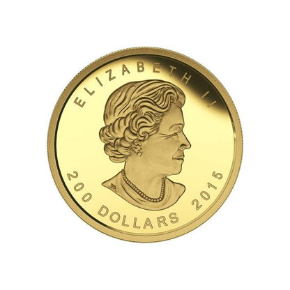 2015 1oz Canada Call Of The Wild Series - Gold Growling Cougar .99999 Gold Coin (In Assay) Captain’s Chest Bullion