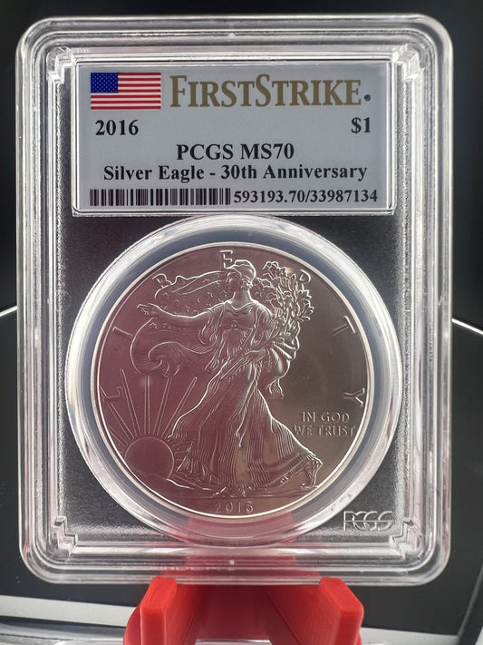 2016 Silver 30th Anniversary Street  San Francisco Pcgs Ms69 Captain’s Chest Bullion