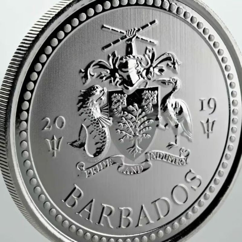 2018 Barbados Trident Pineapple Privy – 1 Troy Ounce .999 Fine Silver