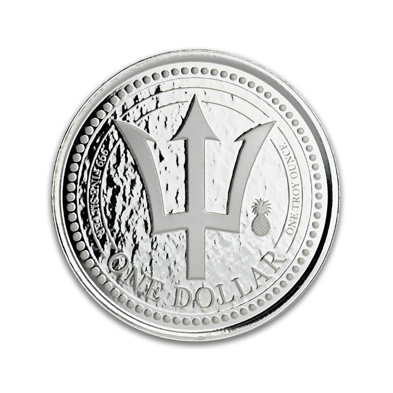 2018 Barbados Trident Pineapple Privy – 1 Troy Ounce .999 Fine Silver