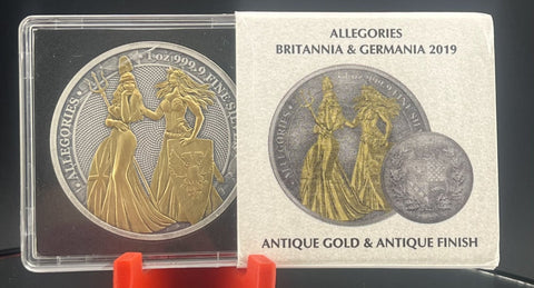 2019 THE ALLEGORIE BRITANNIA & GERMANIA - ANTIQUE GOLD & ANTIQUE FINISH