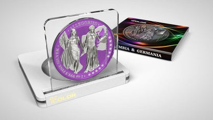 2019 COLUMBIA & GERMANIA- PURPLE 1OZ SILVER COIN Captain’s Chest Bullion