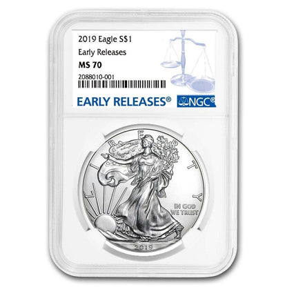 2019 Early Release Eagle ms70 American Silver Coin .999 Captain’s Chest Bullion