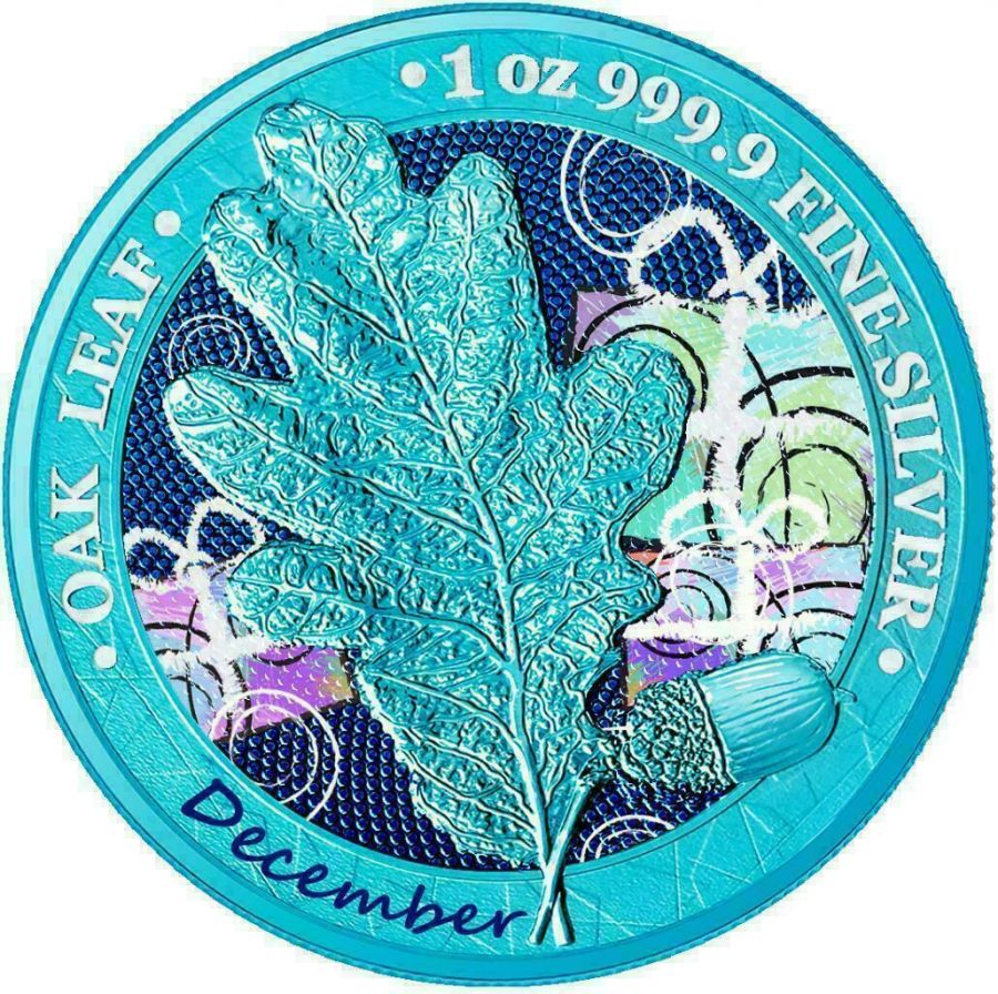 2019 Germania Oak Leaf-12 Months Series December Captain’s Chest Bullion