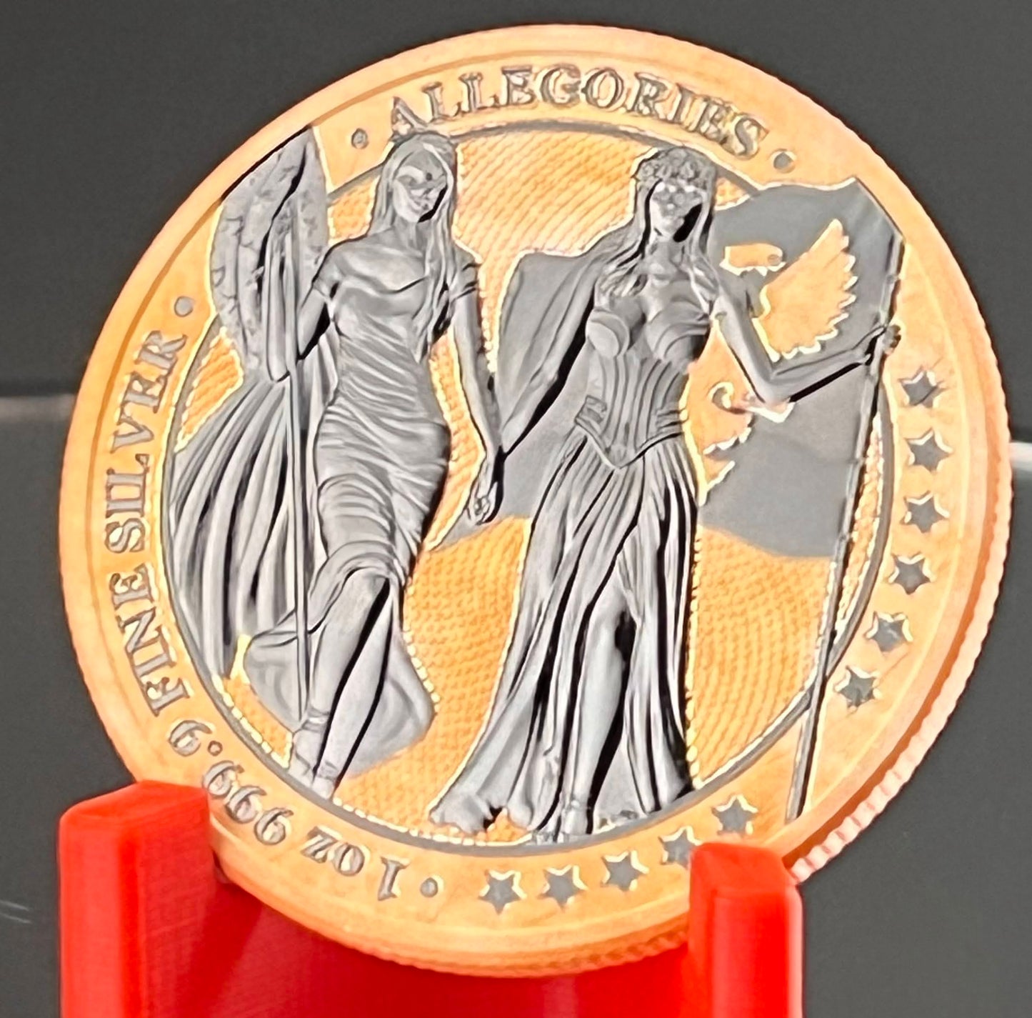 2019 The Allegories Columbia & Germania - Terracotta Captain’s Chest Bullion