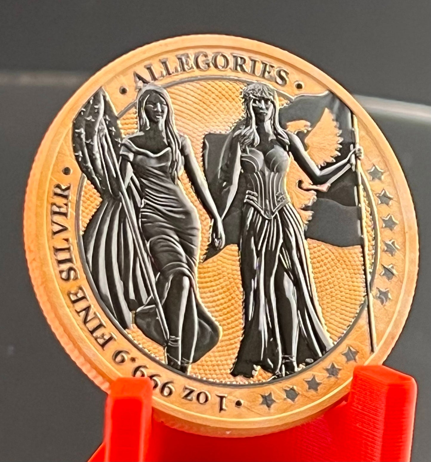 2019 The Allegories Columbia & Germania - Terracotta Captain’s Chest Bullion