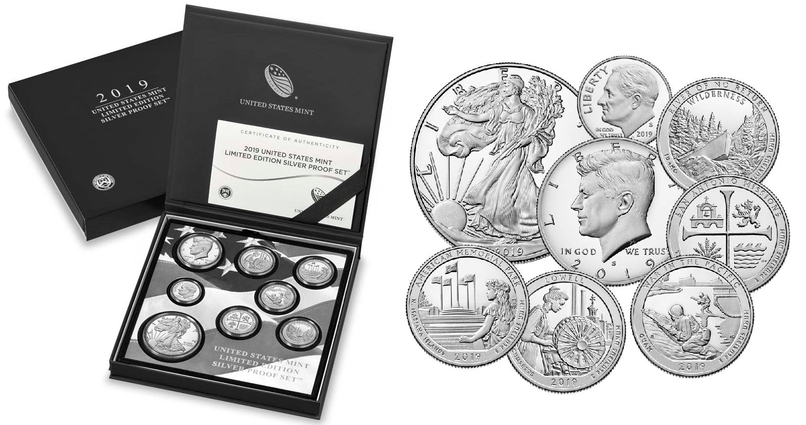 2019 United States Mint Limited Edition Silver Proof Set Captain’s Chest Bullion