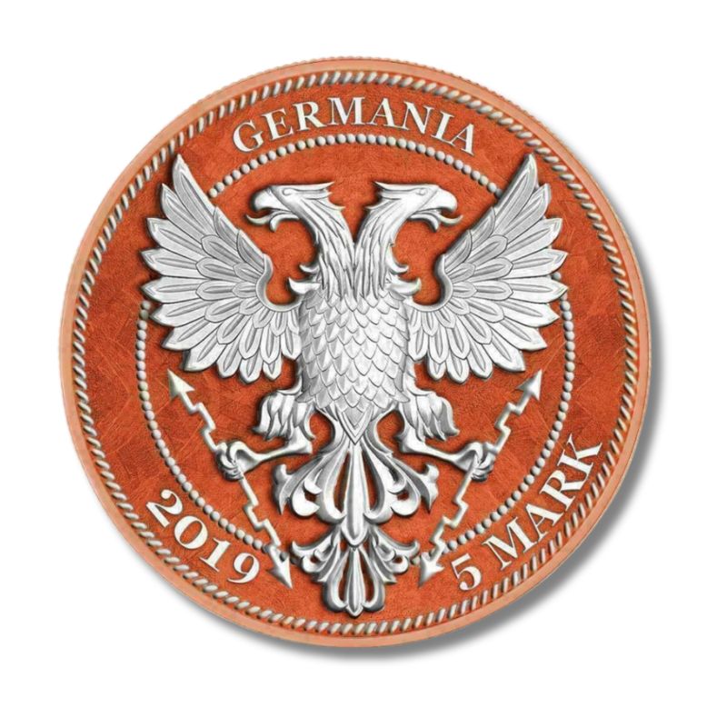 2019 Germania Oak Leaf - 12 Months Series November Coin in .999 fine silver with a unique November-themed design.