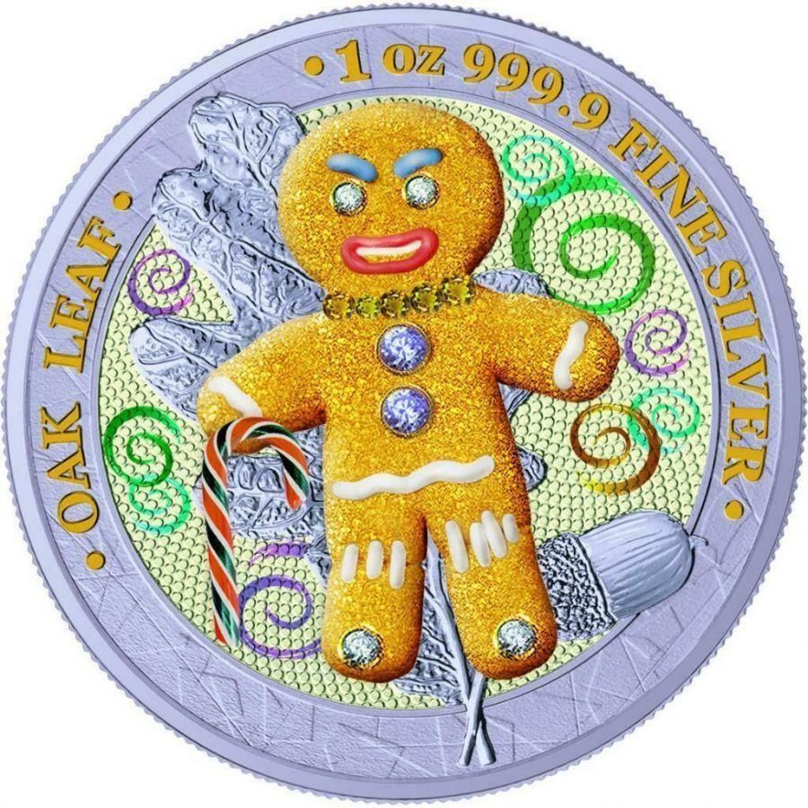 2019 Germania Oak Leaf Bejeweled Gingerbread - Man Crystals