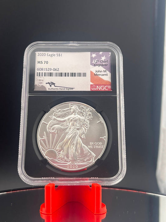 2020- American Silver Eagle Ms70 Captain’s Chest Bullion