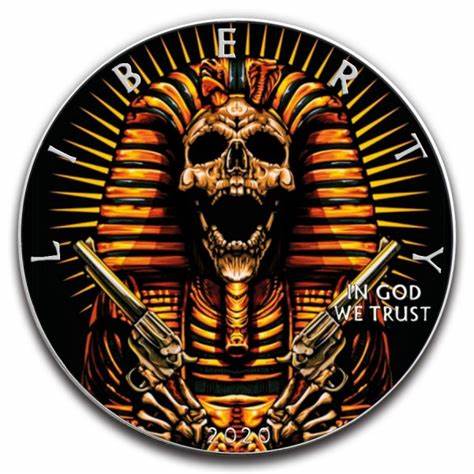 2020 American Silver Eagle Outlaw Pharaoh Colorized Captain’s Chest Bullion