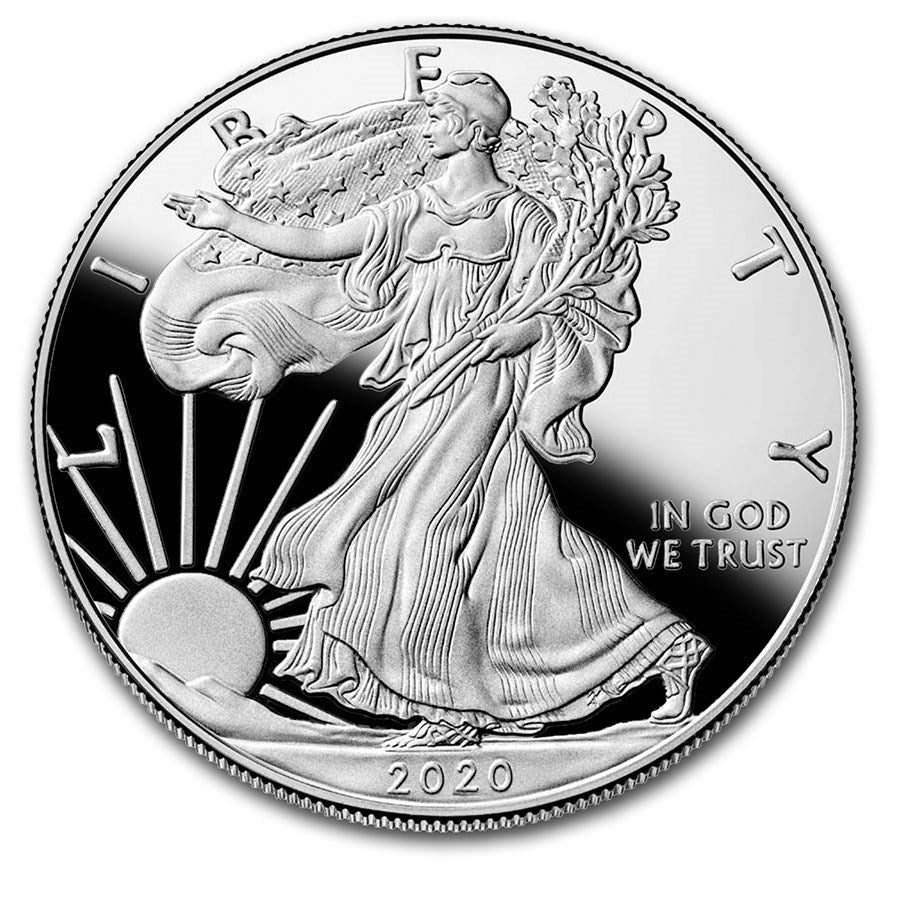 2020-W Proof American Silver Eagle with Box & COA Captain’s Chest Bullion