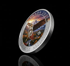 2020 Canada Red - Tailed Hawk 1/2oz .9999 Colorized Coin - Captain’s Chest Bullion