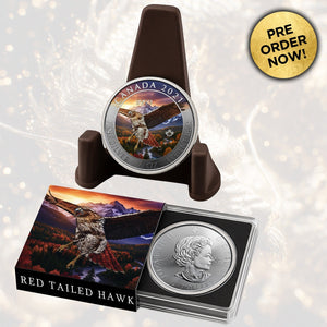 2020 Canada Red - Tailed Hawk 1/2oz .9999 Colorized Coin - Captain’s Chest Bullion