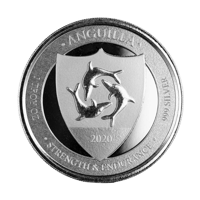 2020 EC8 Anguilla Coat of Arms – 1 Troy Ounce .999 Fine Silver