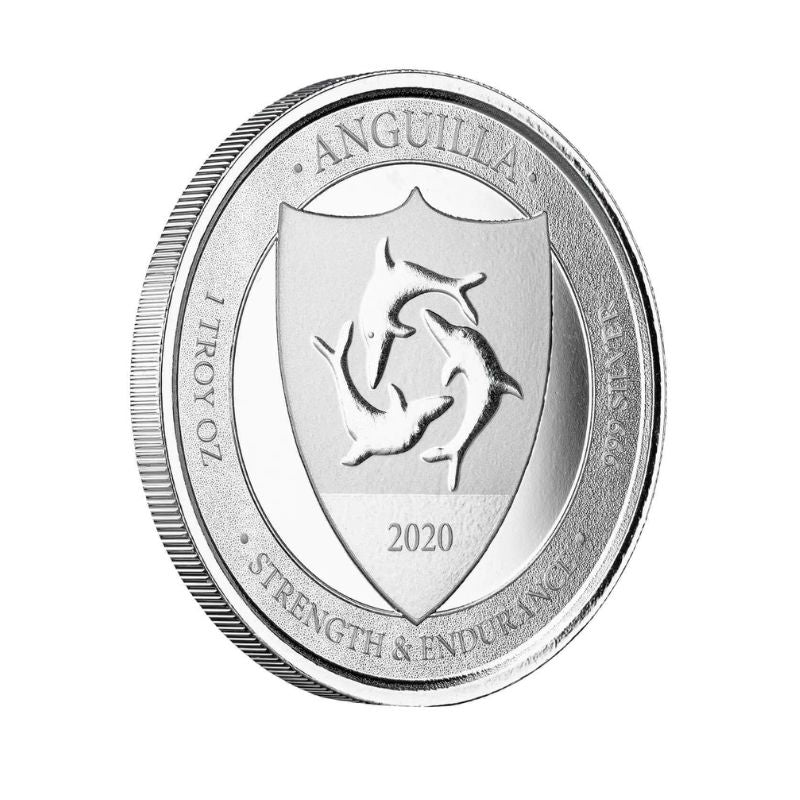 2020 EC8 Anguilla Coat of Arms – 1 Troy Ounce .999 Fine Silver